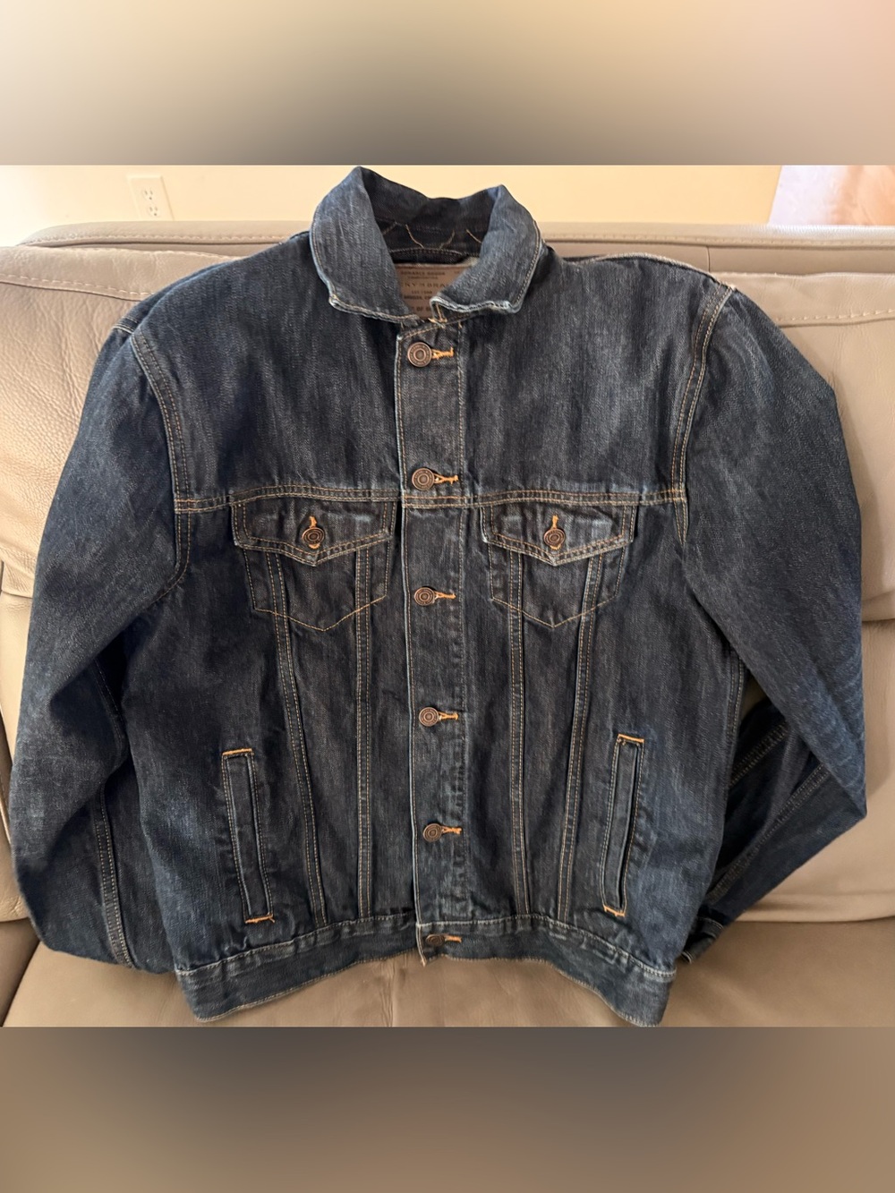 Lucky Brand McKinney Denim New Men’s Trucker Jean Jacket Size Large L $125 NWOT
